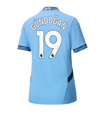 Manchester City Ilkay Gundogan #19 Primera Equipación Mujer 2024-25 Manga Corta